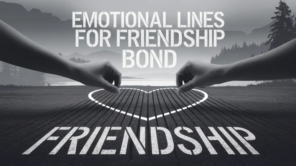 Emotional lines for friendship bond