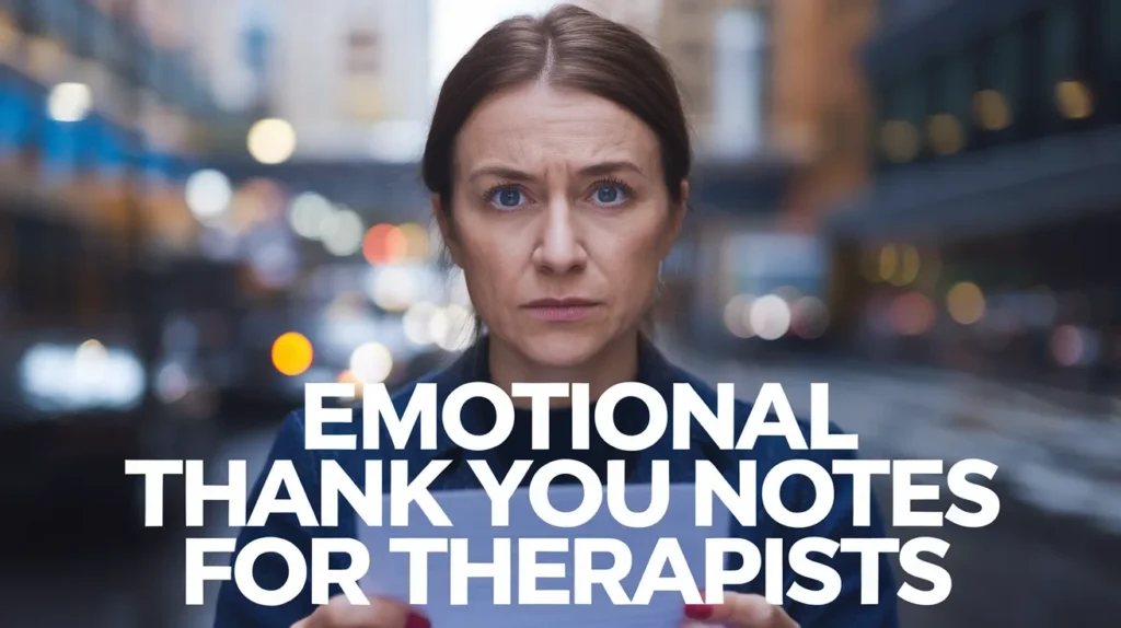 Emotional thank you notes for therapists