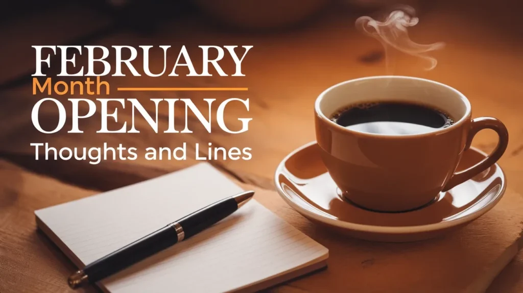 February month opening thoughts and lines