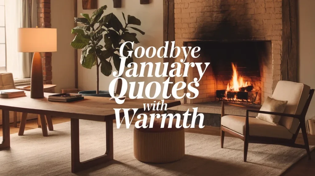 Goodbye January quotes with warmth