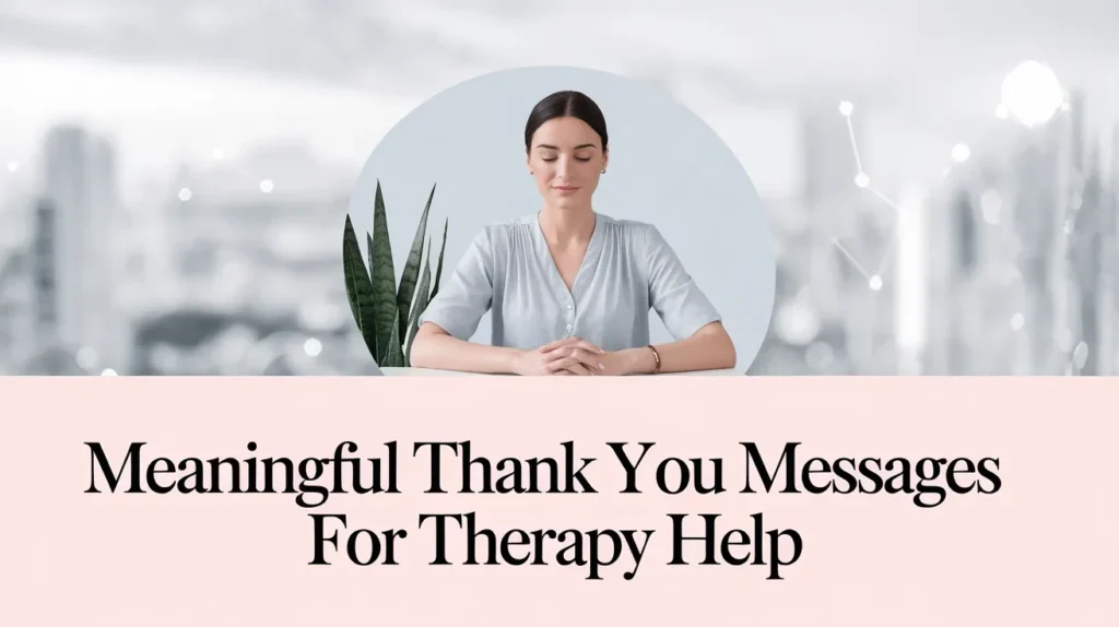 Meaningful thank you messages for therapy help