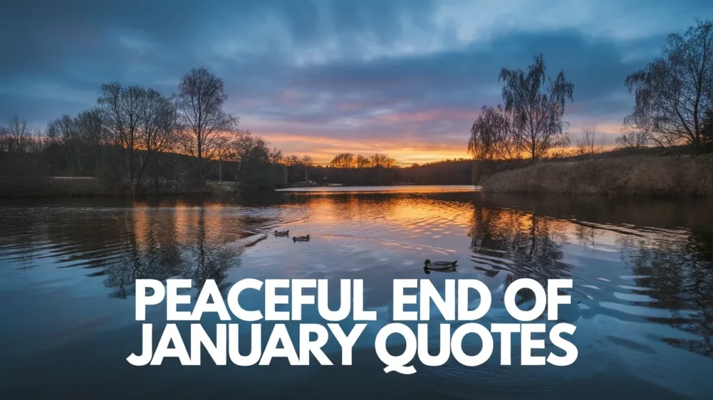 Peaceful end of January quotes