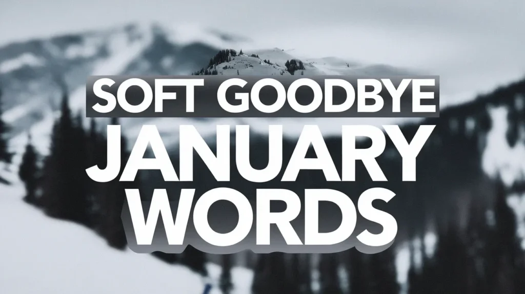 Soft goodbye January words