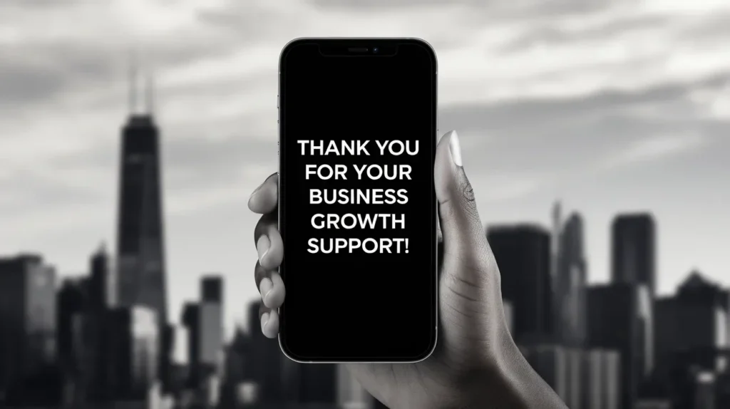 Thank you messages for business growth support
