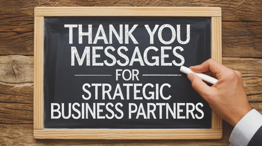 Thank you messages for strategic business partners