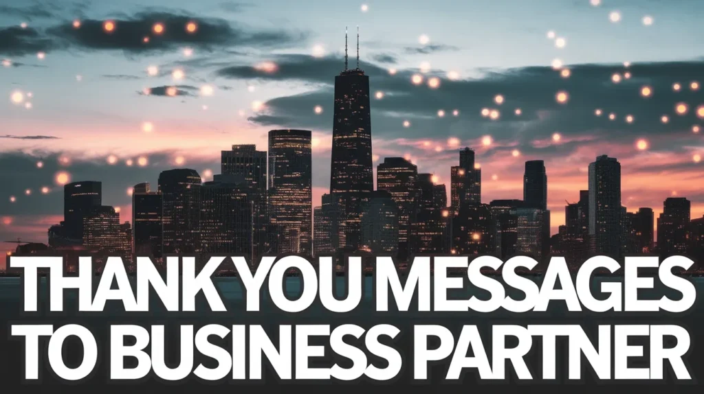 Thank You Messages to Business Partner