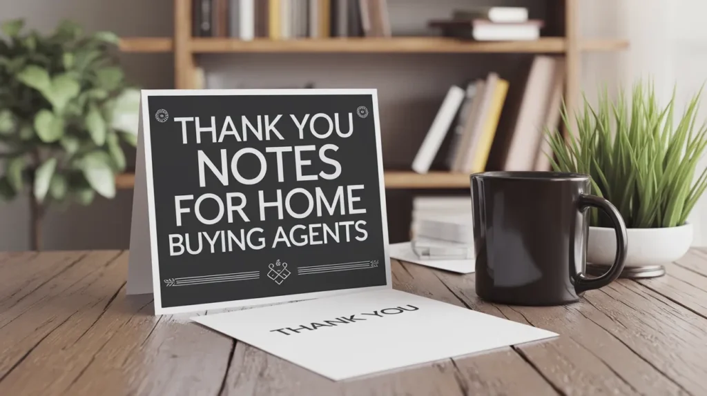 Thank you notes for home buying agents