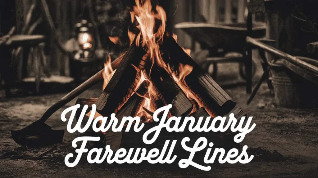 Warm January farewell lines
