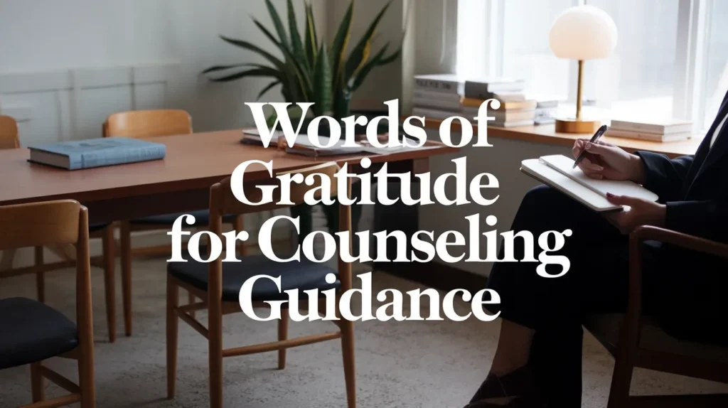 Words of gratitude for counseling guidance