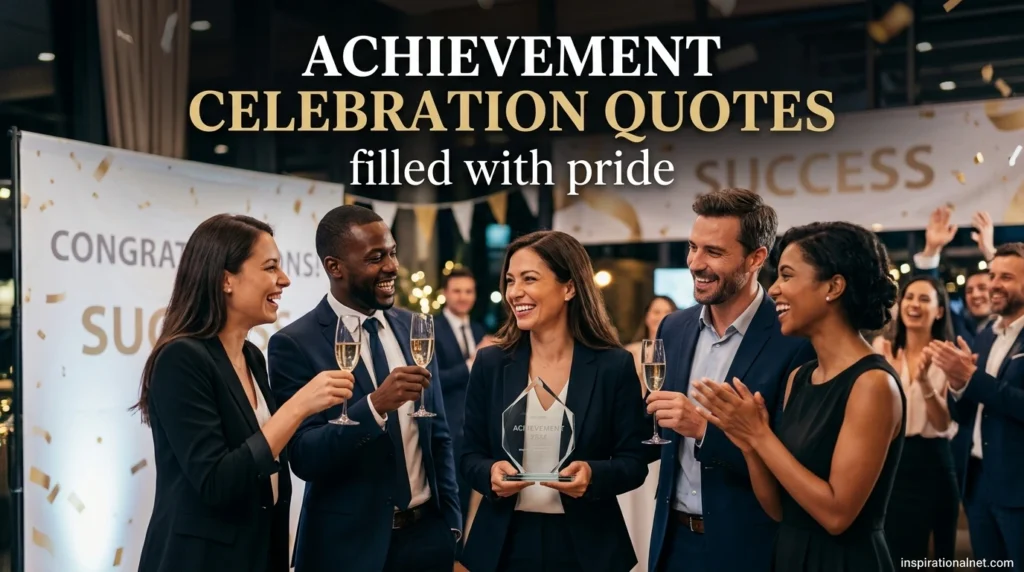Achievement celebration quotes filled with pride