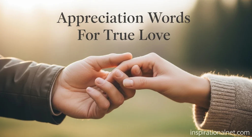 Appreciation Words For True Love