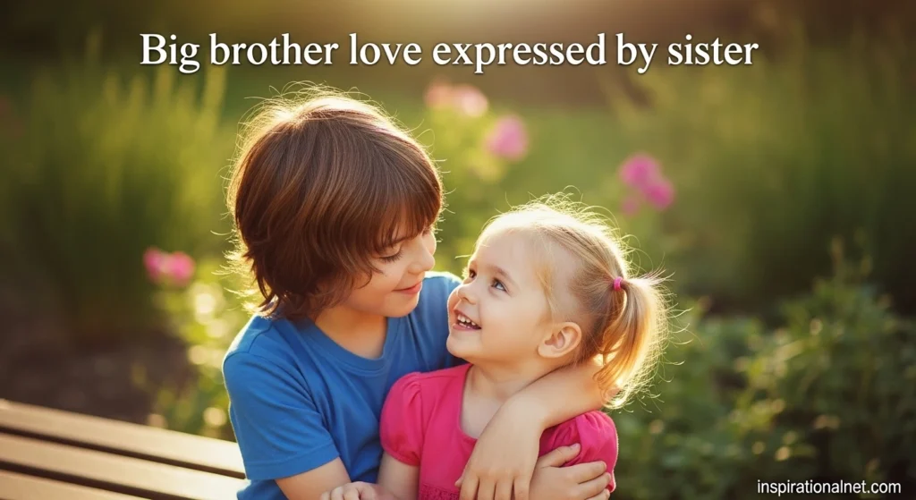 Big brother love expressed by sister