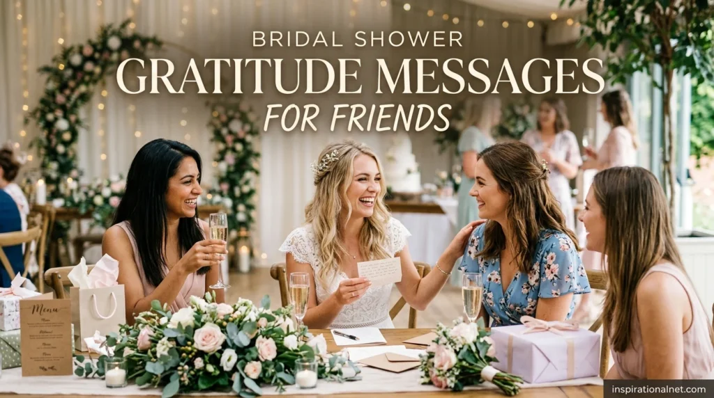 Bridal Shower Gratitude Messages for Friends