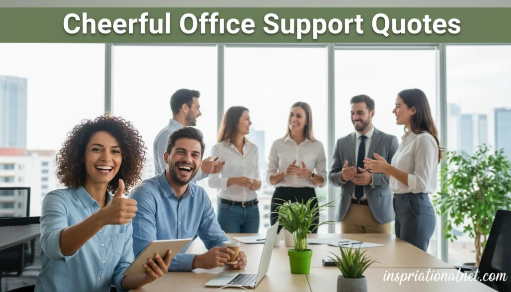 Cheerful Office Support Quotes
