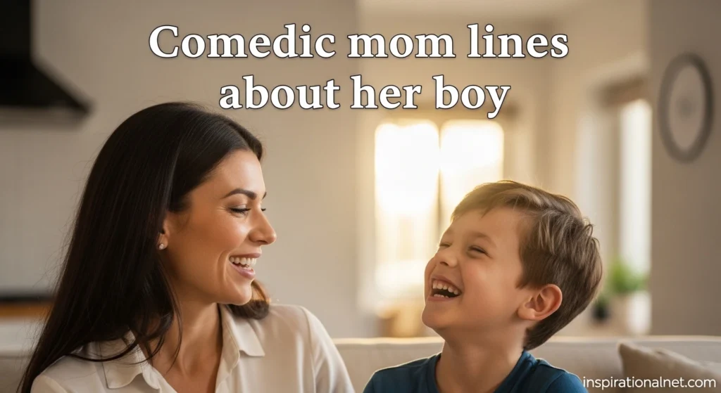 Comedic mom lines about her boy