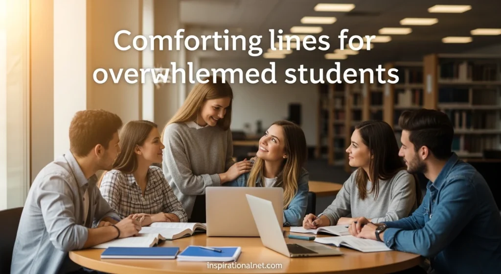 Comforting lines for overwhelmed students