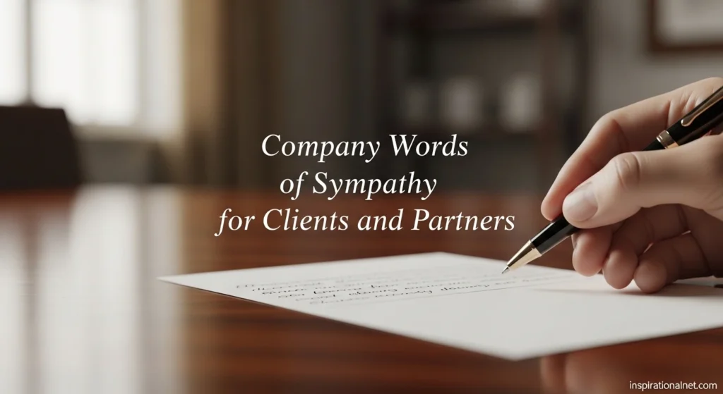 Company Words of Sympathy for Clients and Partners