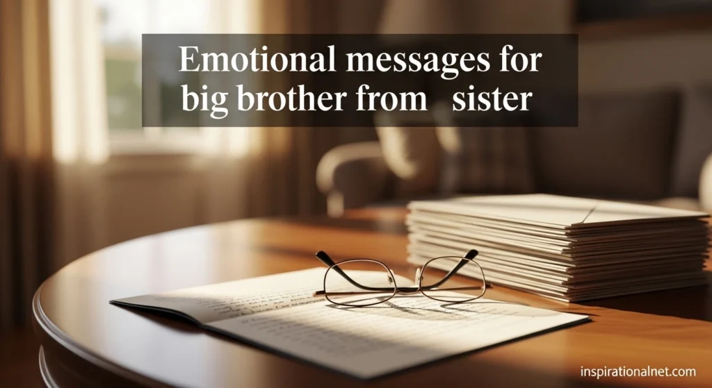 Emotional messages for big brother from sister
