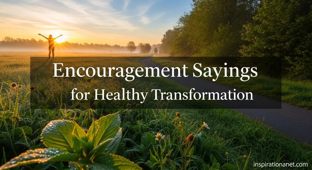 Encouragement Sayings for Healthy Transformation