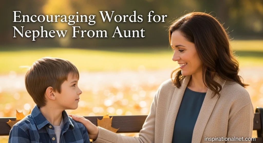Encouraging Words for Nephew From Aunt