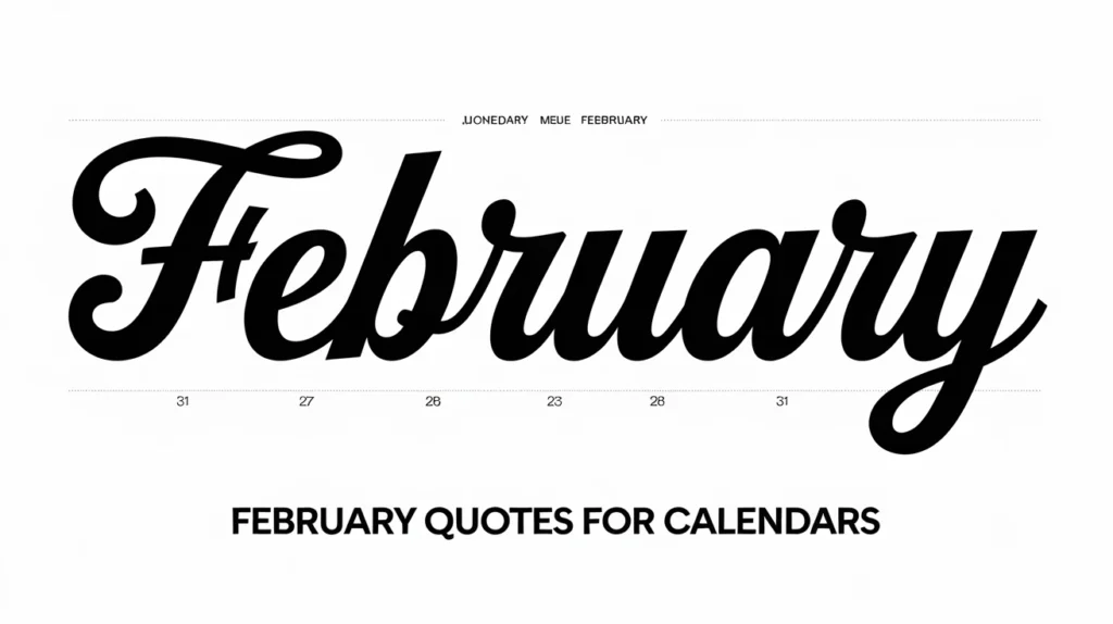 February Quotes for Calendars