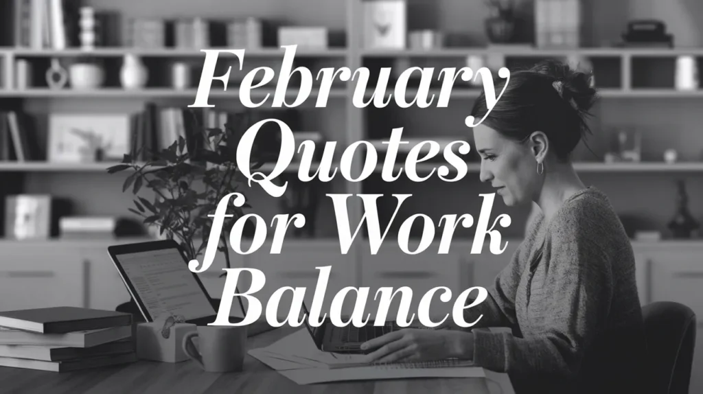 February quotes for work balance