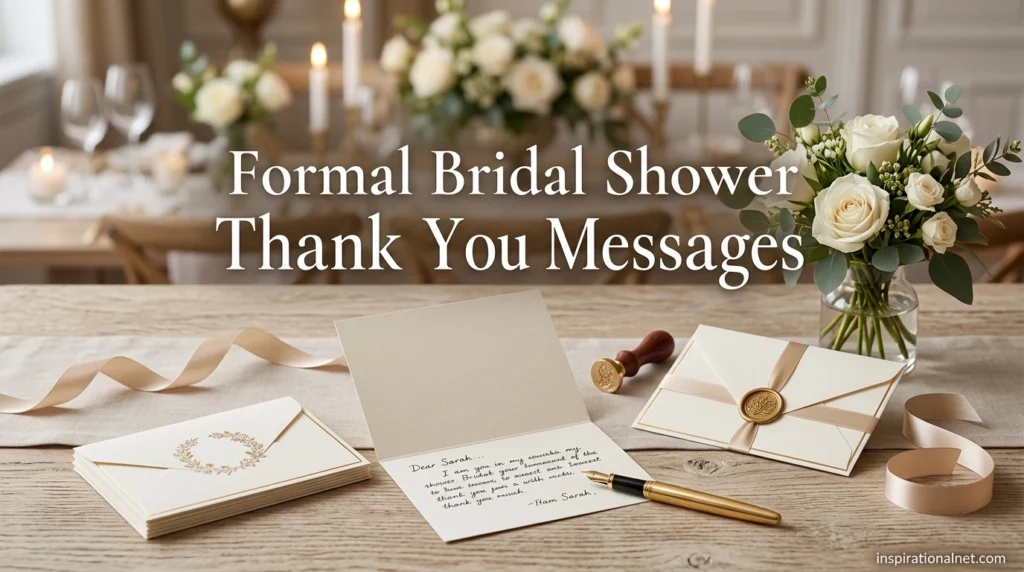 Formal Bridal Shower Thank You Messages