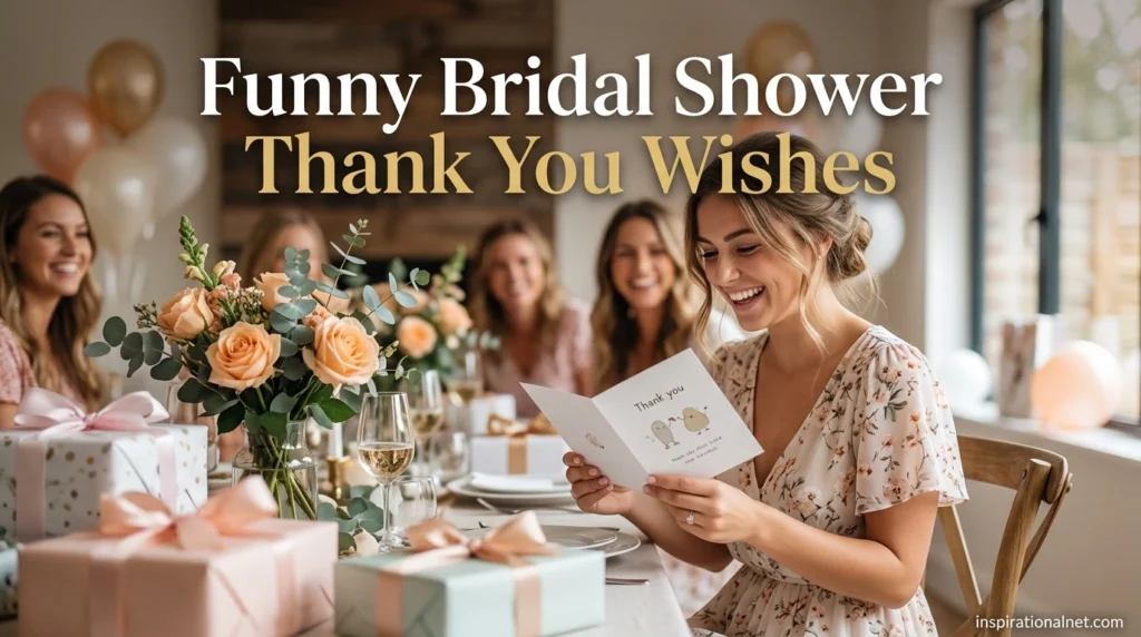 Funny Bridal Shower Thank You Wishes