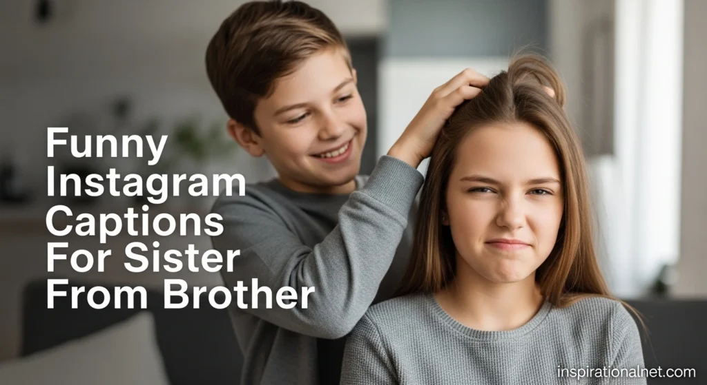Funny Instagram Captions For Sister From Brother