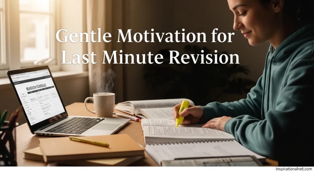 Gentle Motivation for Last Minute Revision