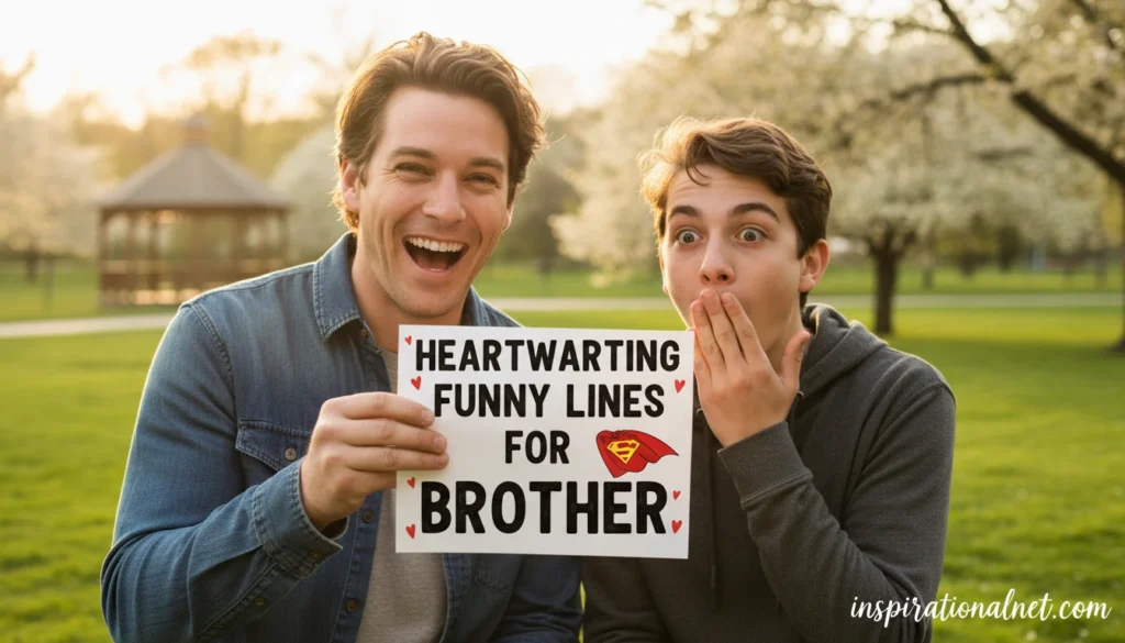 heartwarming funny lines for brother