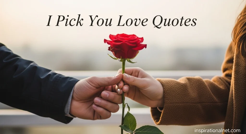 I Pick You Love Quotes