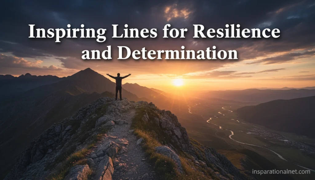 Inspiring Lines for Resilience and Determination