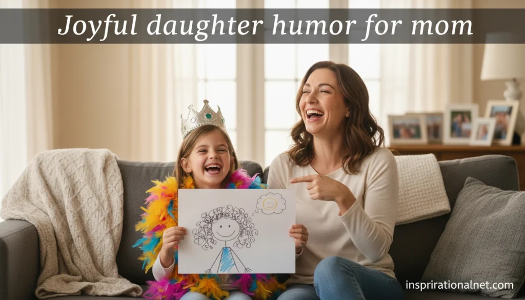 Joyful daughter humor for mom