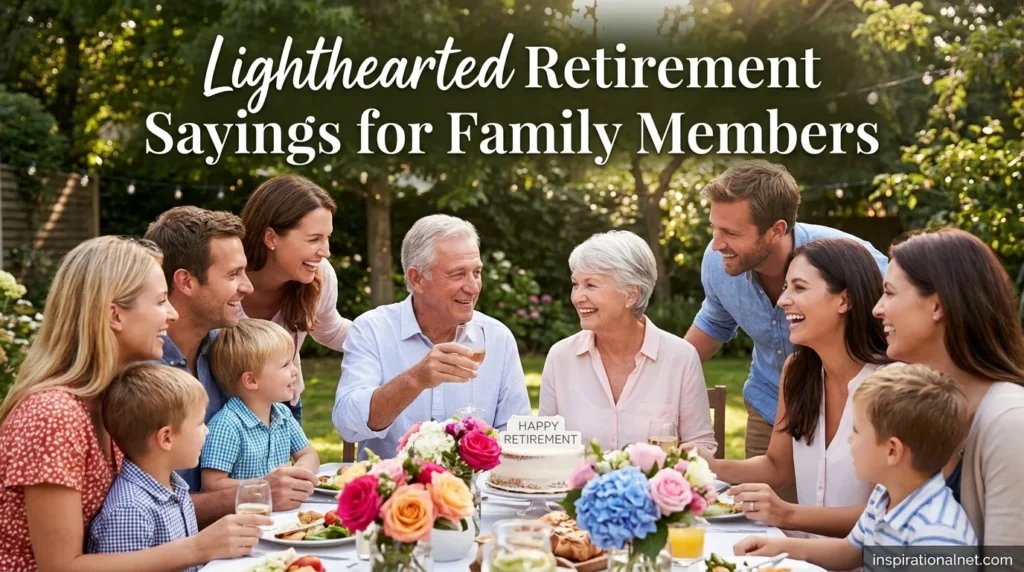 Lighthearted Retirement Sayings for Family Members