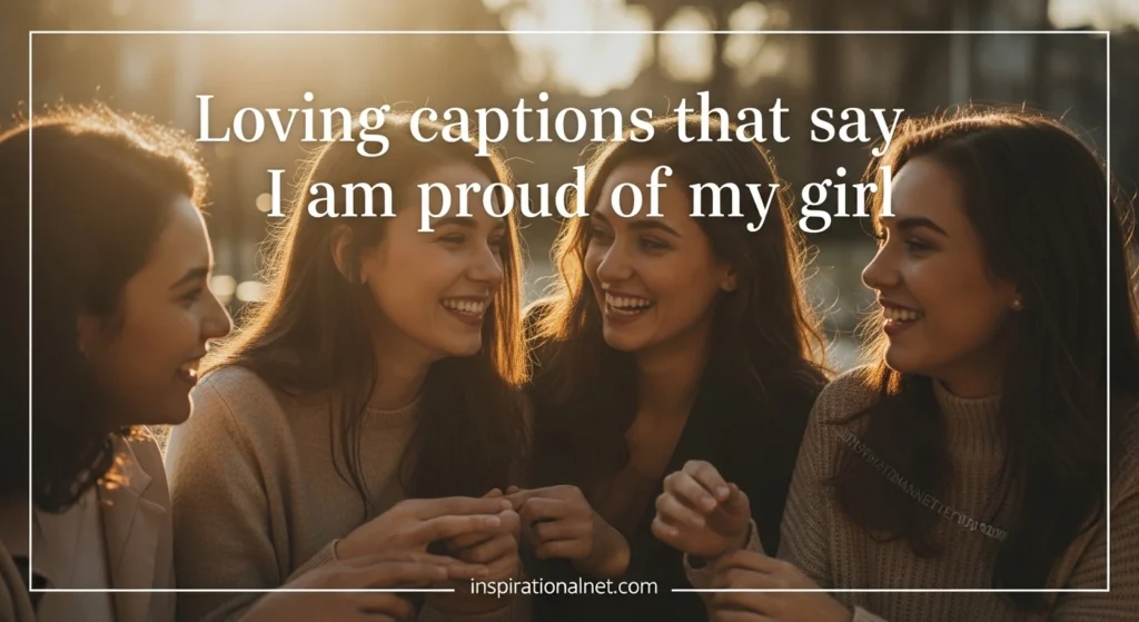 Loving captions that say I am proud of my girl