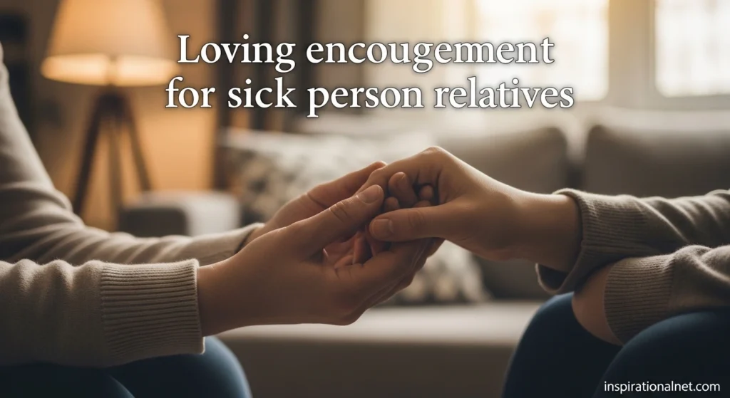 Loving encouragement for sick person relatives