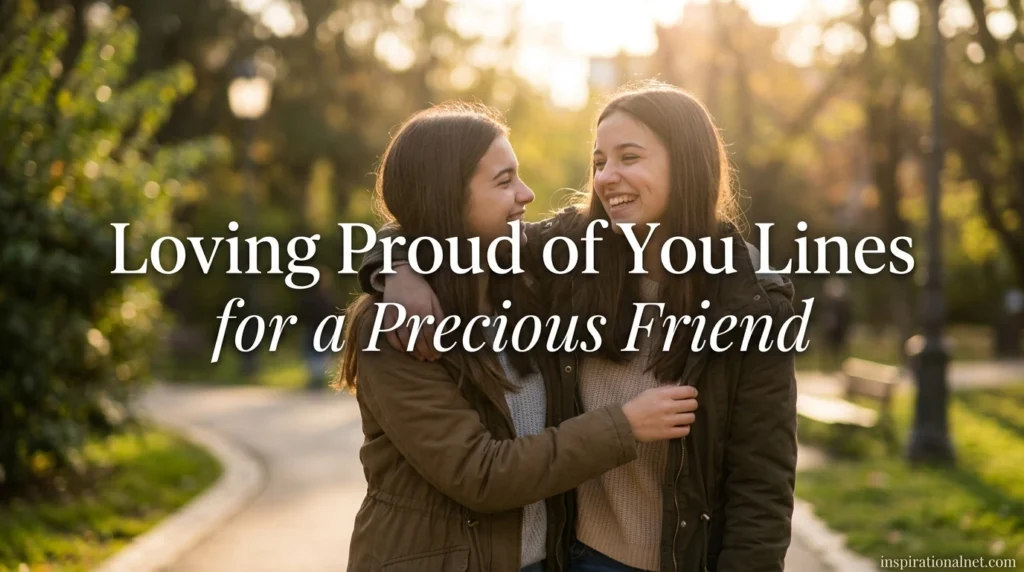Loving Proud of You Lines for a Precious Friend