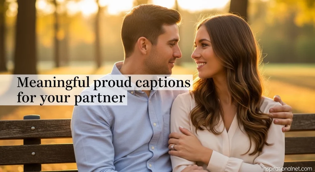 Meaningful proud captions for your partner