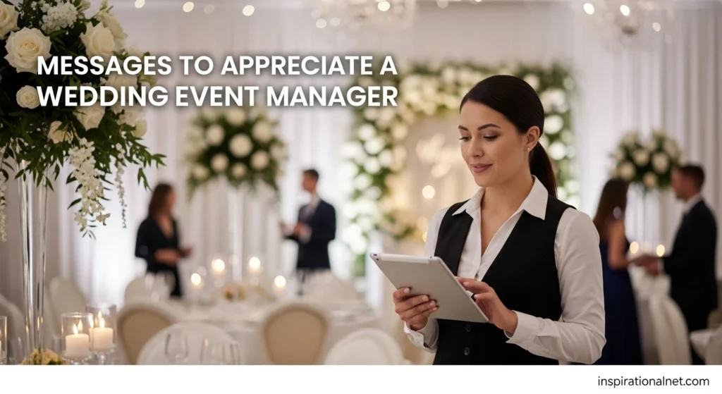 Messages to Appreciate Wedding Event Manager