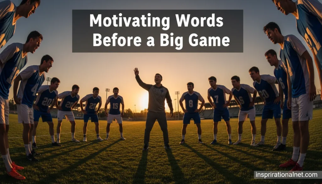 Motivating Words Before a Big Game