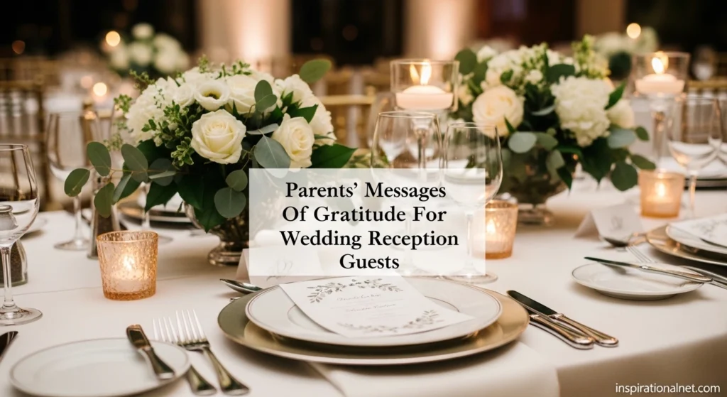 Parents’ Messages Of Gratitude For Wedding Reception Guests