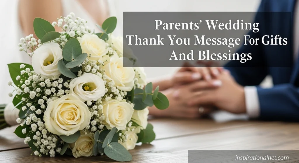 Parents’ Wedding Thank You Messages For Gifts And Blessings