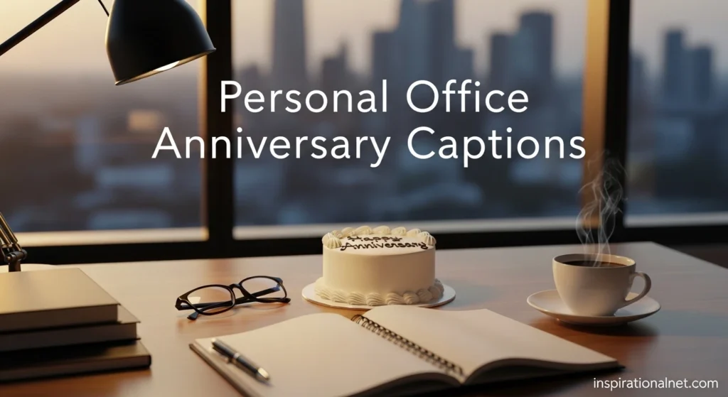 Personal Office Anniversary Captions