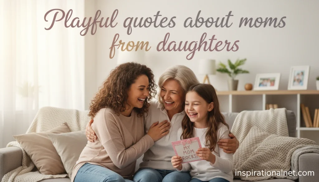 Playful quotes about moms from daughters