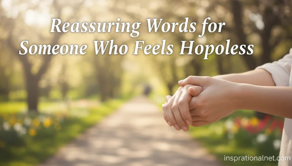 Reassuring Words for Someone Who Feels Hopeless