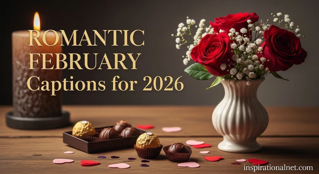 Romantic February captions