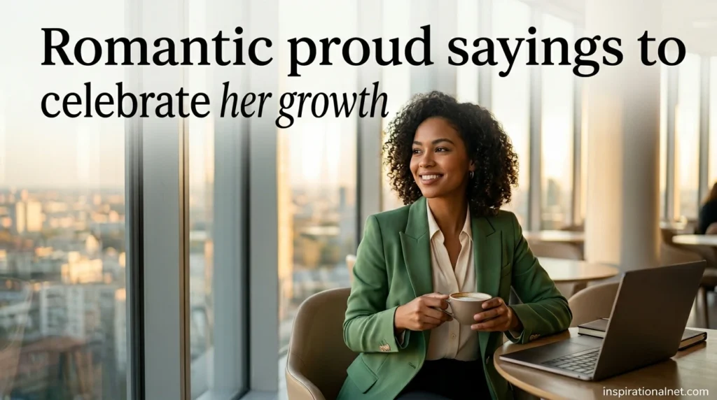 Romantic proud sayings to celebrate her growth