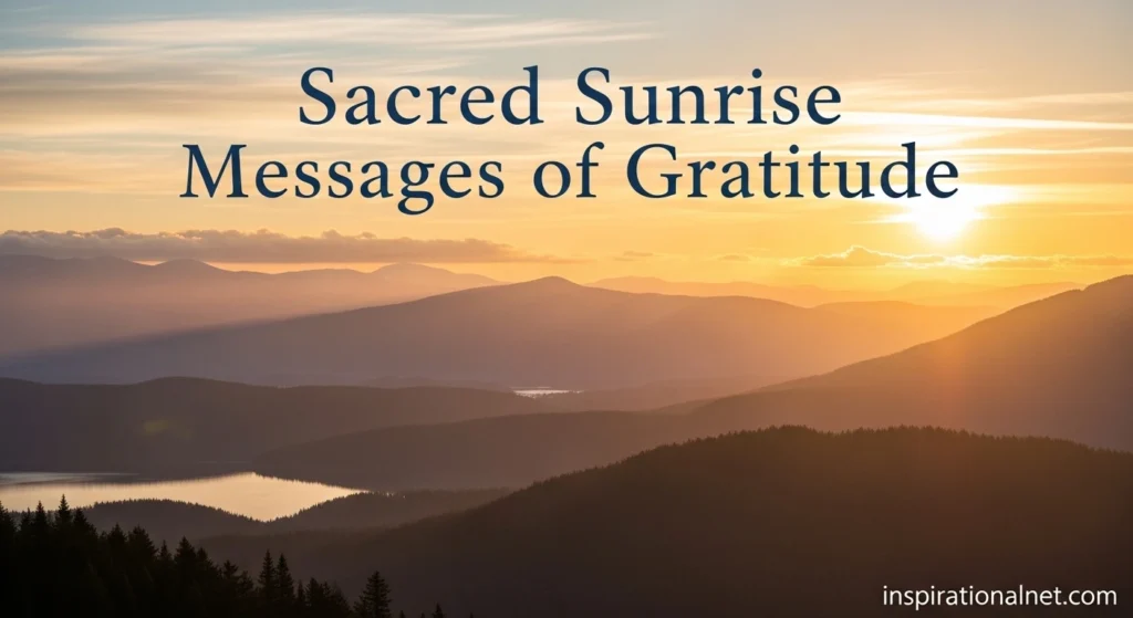 Sacred Sunrise Messages of Gratitude