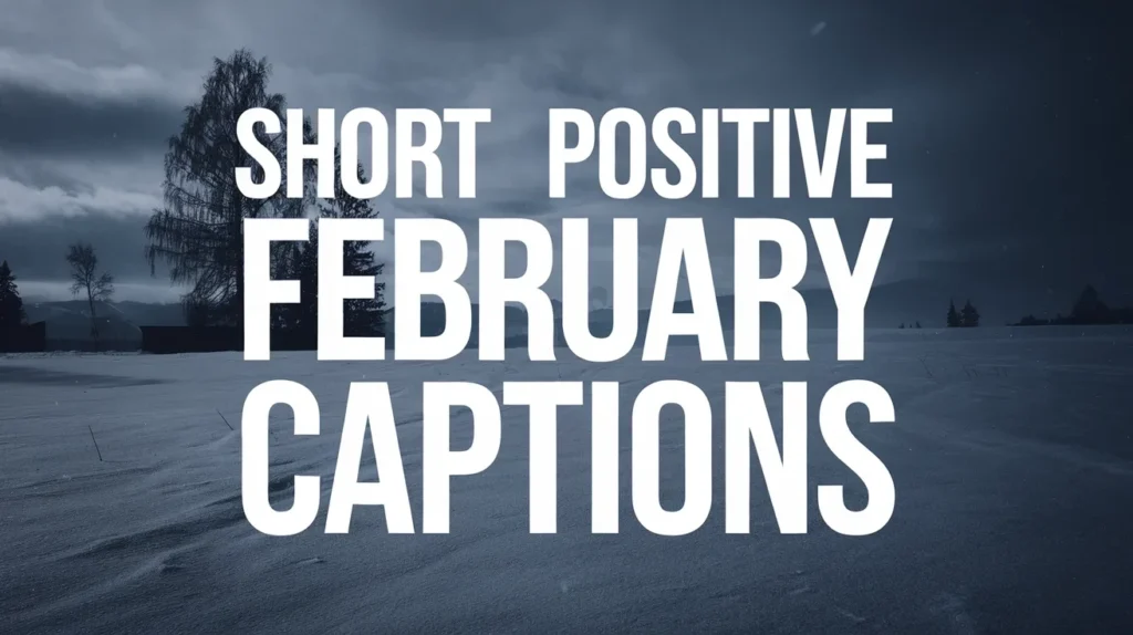 Short positive February captions